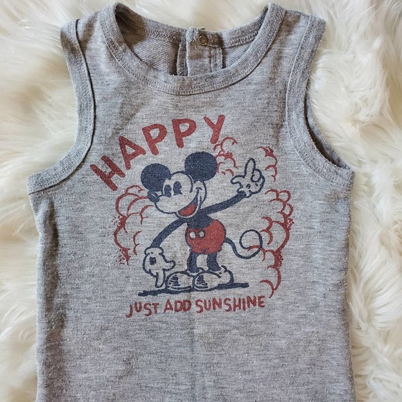 Junk Food Mickey Mouse Just Add Sunshine Romper 6-9 Months - Picture 2 of 5